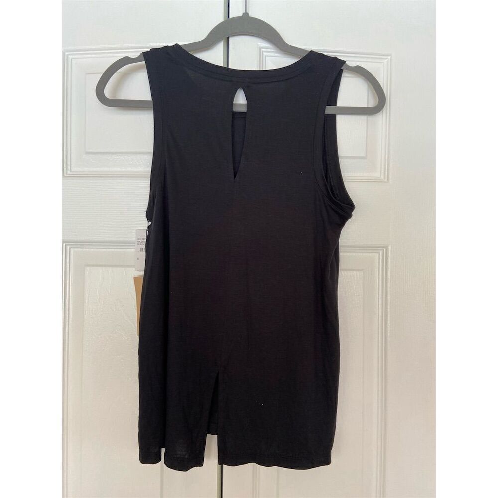 Halogen Women's Sleeveless Black Tank Top Size S Round Neck - Picture 4 of 4